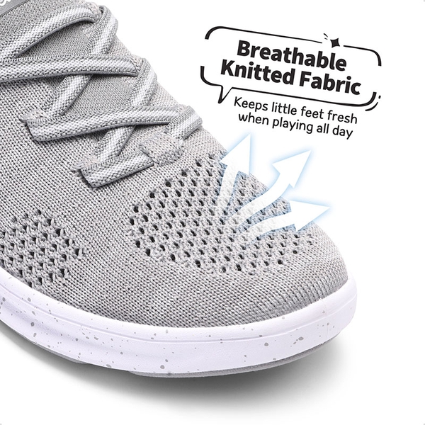 Knit Lightweight Slip-on Sneakers - GREY - 2